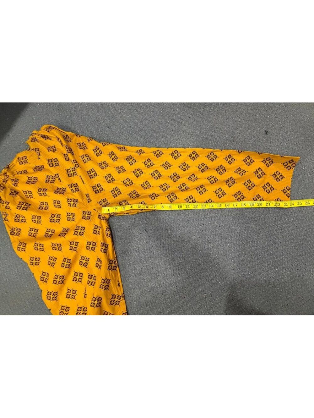 Kurti Mahal Women's M Mustard Indian Pakistani Kurta Pant Set - Picture 7 of 9